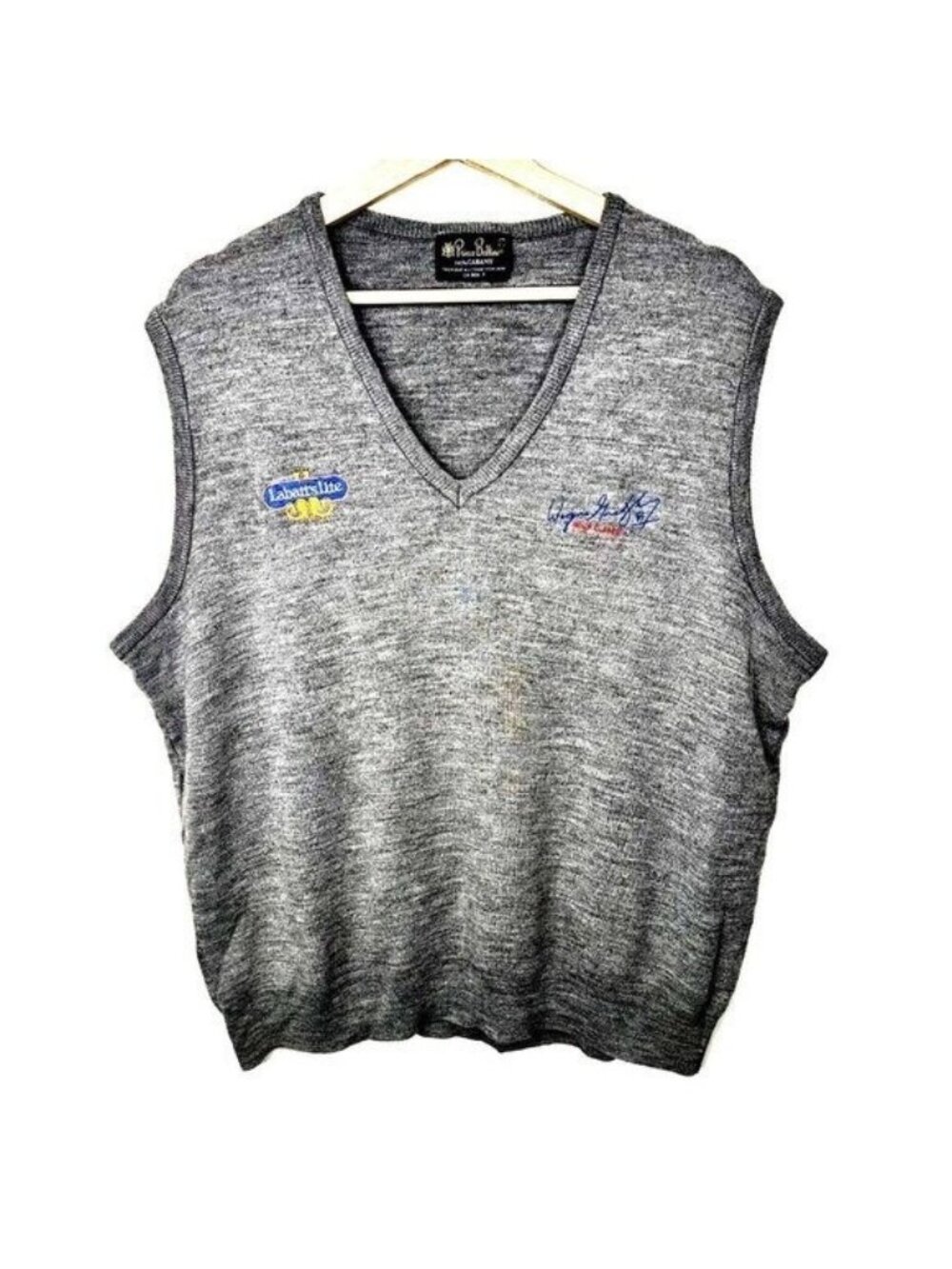VTG Wayne Gretzky Golf Classic Sweater Vest Mens XL Labatts Lite Canada V Neck